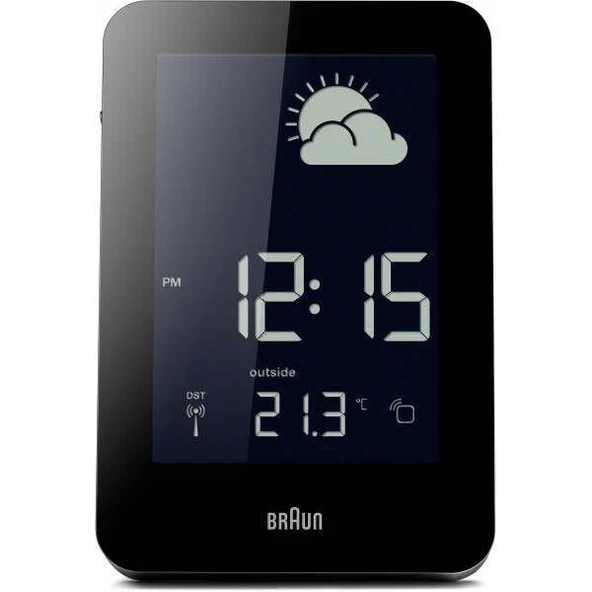 BRAUN BNC013BK-RC HAVA İSTASYONLU MASA SAATİ SİYAH - Resim 2