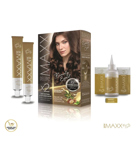 MAXX DELUXE BEAUTY EXPERT 7.7 Karamel Kahve Set Boya - Resim 2