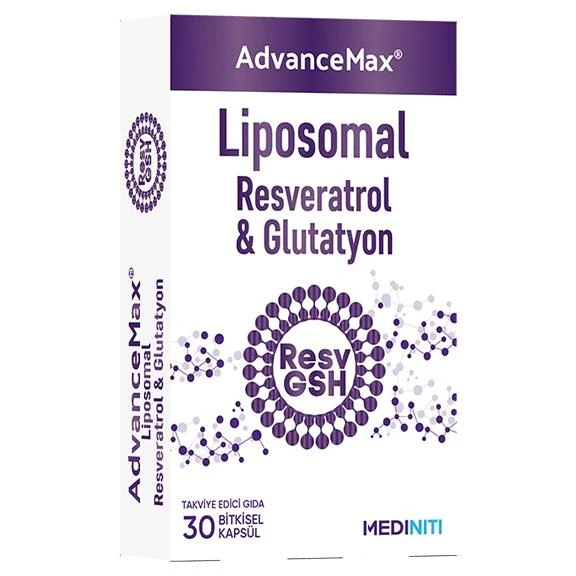 Advancemax Lipozomal Resveratrol Glutatyon 30 Kapsül ürün görseli 1