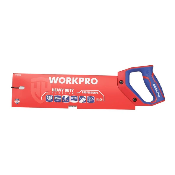 WORKPRO WP215015 350mm 65Mn 12 TPI Ağır Hizmet Şevli El Testeresi - Resim 9