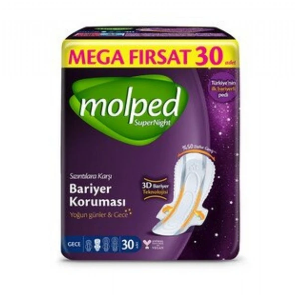 MOLPED SUPERNIGHT MEGA GECE 30'LU ürün görseli 1