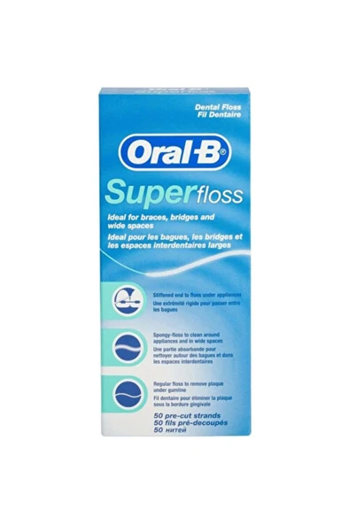 Oral-B Diş İpi Super Floss 2 x 50 Adet - Resim 2