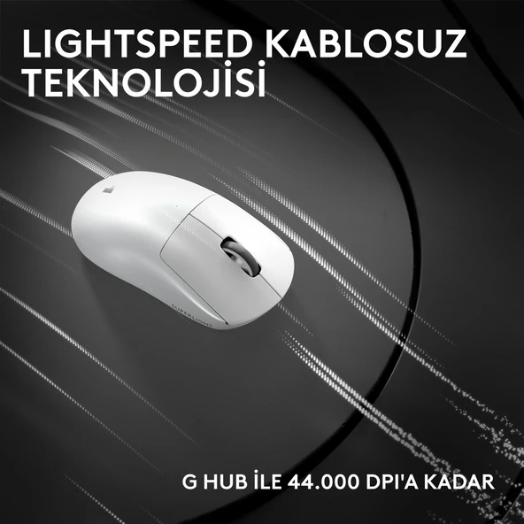 Logitech G Pro X SUPERLIGHT 2C Hafif Hero 2 Sensör 32.000 Dpı Lıghtspeed Kablosuz Oyuncu Mouse - Beyaz - Resim 8