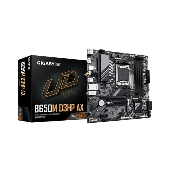 GIGABYTE B650M D3HP AX AMD Soket AM5 B650M DDR5 8000MT/s (OC) Wi-Fi mATX Anakart ürün görseli 1