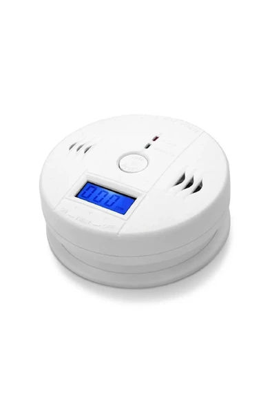 Duman Dedektör Alarm Cihazı Karbonmonoksit Dedektörü Kablosuz LCD Ekranlı Pilli Duman Dedektörü - Resim 2
