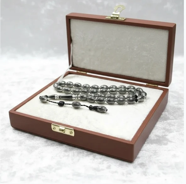 BlackCraft Beyzi Kesim 16'lı Nakkaş İmame Oltu Taşı Tespih ürün görseli 1