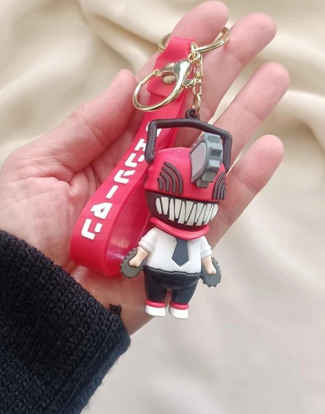 Silikon Anahtarlık Chainsaw Man Karakter Figür Çanta Süsü Oyuncak - Resim 3