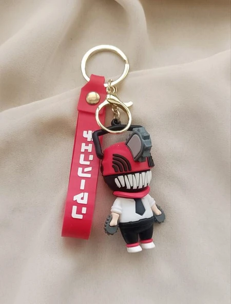 Silikon Anahtarlık Chainsaw Man Karakter Figür Çanta Süsü Oyuncak - Resim 2