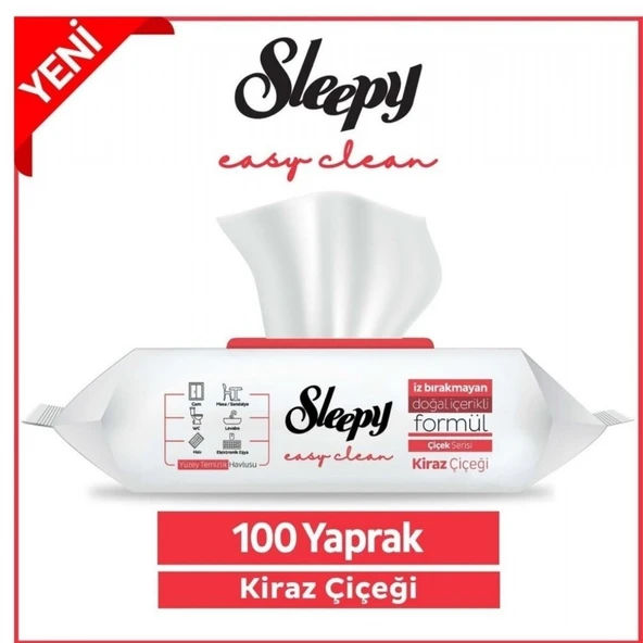 SLEEPY YUZEY TEMIZLIK HAVLUSU 100'LU KIRAZ CICEGI ürün görseli 1
