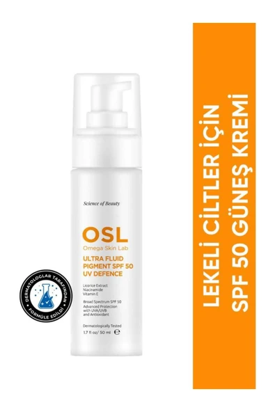 Omega Skin Lab Ultrafluid Pigment Spf50 50ml (LEKELİ CİLTLER İÇİN GÜNEŞ KREMİ) ürün görseli 1