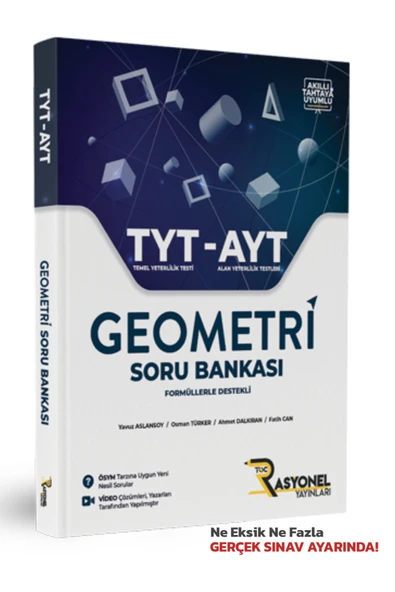 TYT-AYT FORMÜLLERLE DESTEKLİ Geometri Soru Bankası (ÖSYM Ayarında) ürün görseli 1