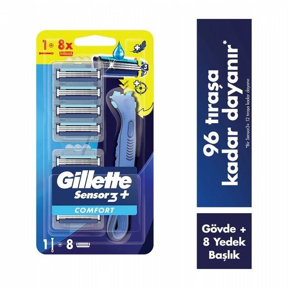 GILLETTE SENSOR 3 PLUS COMFORT H+8 EM ürün görseli 1