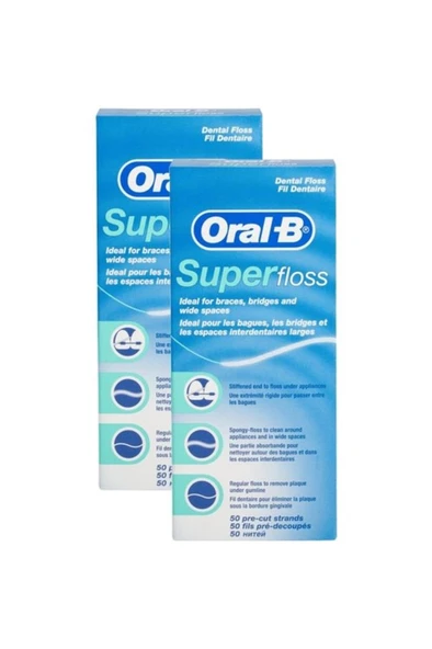 Oral-B Diş İpi Super Floss 2 x 50 Adet ürün görseli 1