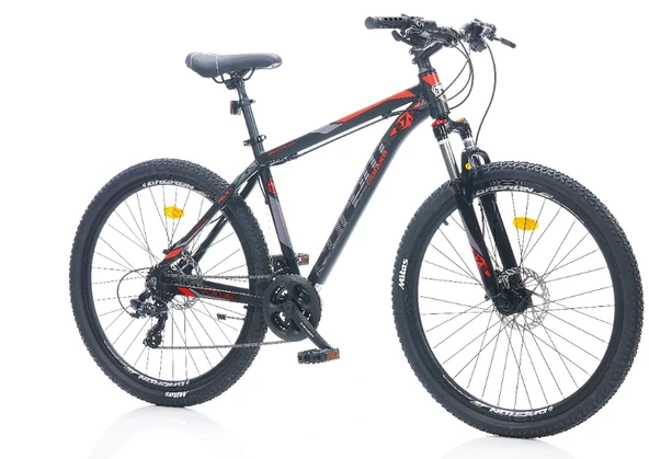 CORELLİ FELIX 1.2 24 JANT MTB HİDROLİK FREN 21 VİTES 14" BLACK RED GREY ürün görseli 1