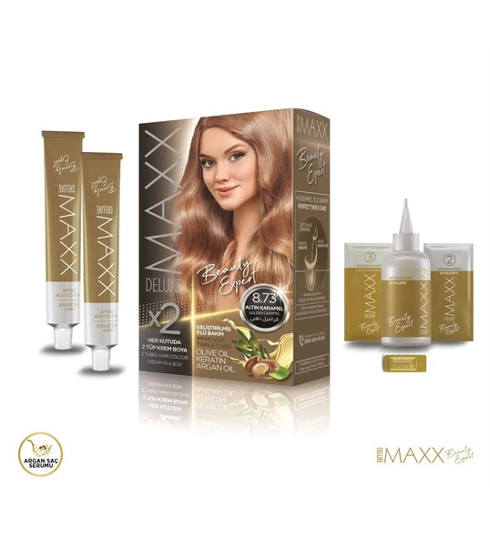 MAXX DELUXE BEAUTY EXPERT 8.73 Altın Karamel Set Boya ürün görseli 1