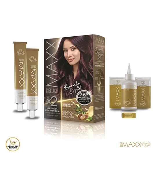 MAXX DELUXE BEAUTY EXPERT 3.66 Patlıcan Moru Set Boya - Resim 2