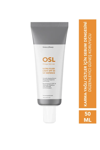 OSL Omega Skin Lab Ultrafluid Light Spf50 50ml (YAĞLI CİLTLER İÇİN GÜNEŞ KREMİ) ürün görseli 1