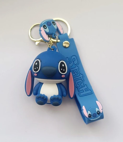 Silikon Anahtarlık Stiç Karakter Figür Çanta Süsü Stitch Oyuncak ürün görseli 1