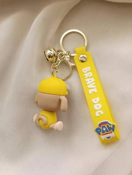 Silikon Anahtarlık Paw Petrol Karakter Figür Çanta Süsü Oyuncak - Resim 3