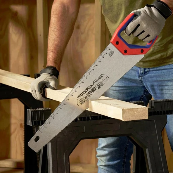 WORKPRO WP215007 500mm SK5 7 TPI Ağır Hizmet Tipi El Testeresi - Resim 6