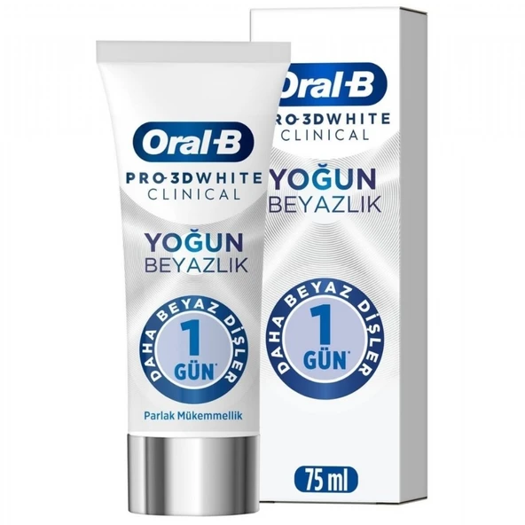 ORAL-B  DIS MAC. 75ML PRO 3DW CLINICAL PARLAK MUKEMMELLIK ürün görseli 1