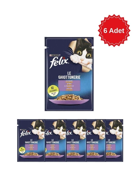 Felix Le Ghiottonerie Kuzu Etli Jöle İçinde Yaş Kedi Maması 85 Gr x 6 Adet ürün görseli 1