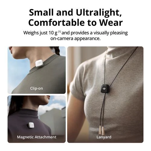 DJI Mic Mini Kompakt Kablosuz Mikrofon Sistemi Kamera ve Akıllı Telefon için (2,4 GHz) - Resim 2