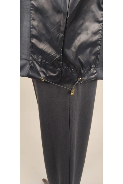 MODAL KUMAŞ YELEKLİ DETAYLI ALT ÜST KADIN PEREMİUM TAKIM - Resim 5