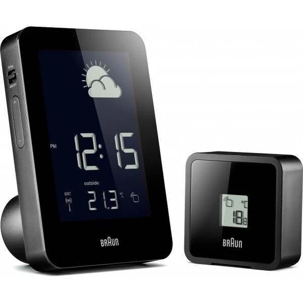 BRAUN BNC013BK-RC HAVA İSTASYONLU MASA SAATİ SİYAH ürün görseli 1