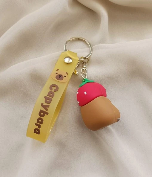 Silikon Anahtarlık Capybara Karakter Figür Çanta Süsü Kapibara Oyuncak 18109 - Resim 3