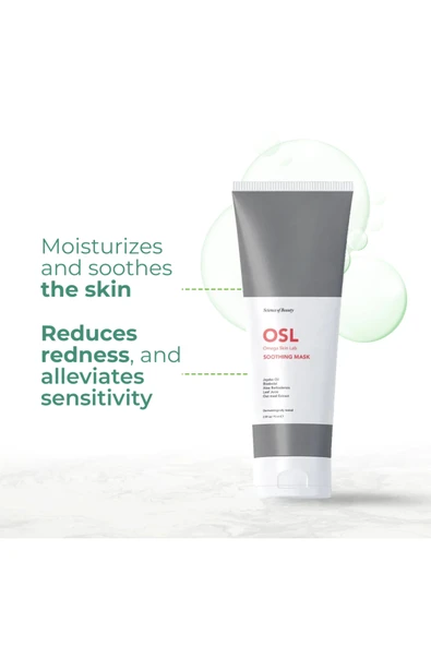 OSL Omega Skin Lab Osl Soothing Care Mask 75ml, Face Mask With Oat Extract, Leaf Juice And Jojoba Oil, Moisturising, So - Resim 4