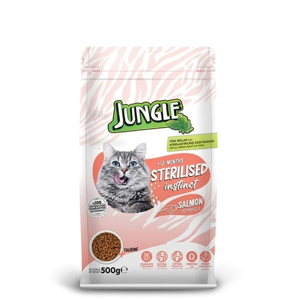 JUNGLE 500GR STERILESED SOMONLU KISIR KEDI MAMASI ürün görseli 1