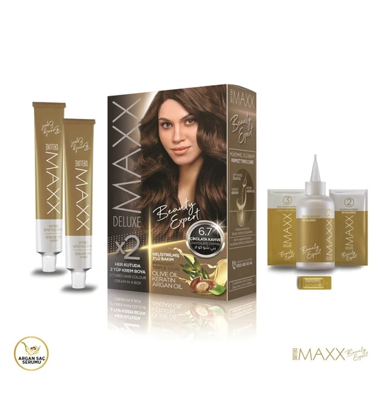 MAXX DELUXE BEAUTY EXPERT 6.7 Çikolata Kahve Set Boya - Resim 2