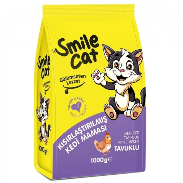 SMILE CAT K.MAMA 1KG YETISKIN KISIR KEDI TAVUKLU ürün görseli 1