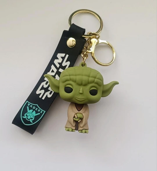 Silikon Anahtarlık Baby Yoda Karakter Figür Çanta Süsü Oyuncak ürün görseli 1