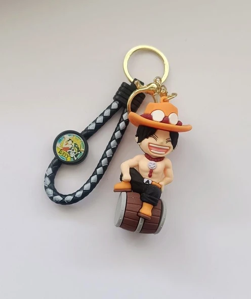 Silikon Anahtarlık One Piece Portgas D. Ace Karakter Figür Çanta Süsü Oyuncak ürün görseli 1