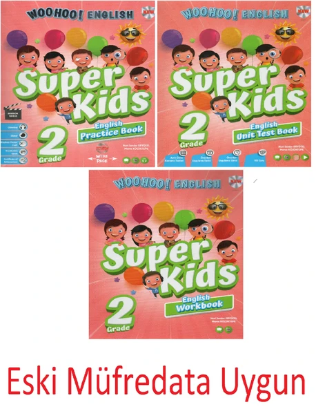 Eski müfredat KIRMIZI BEYAZ 2. SINIF WOOHOO SÜPER KİDS SET (3 KİTAP) ürün görseli 1