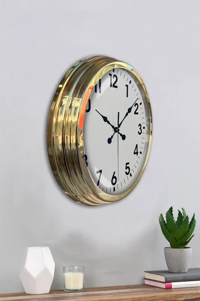Zentime 40 Cm Gold Lüks Duvar Saati - Resim 4
