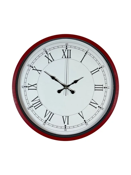 Zentime 36 Cm Kırmızı Dekoratif Duvar Saati - Resim 2