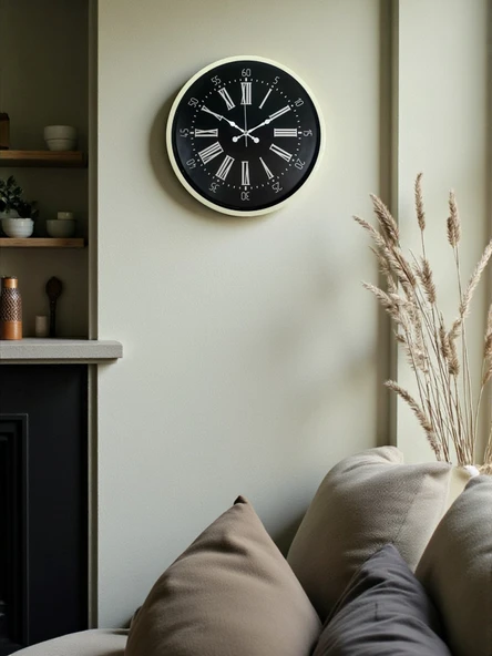 Zentime 36 Cm Krem Dekoratif Duvar Saati ürün görseli 1