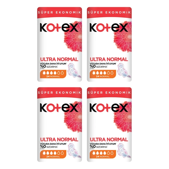Kotex Ultra Normal 24'lü Ped x 4 Adet ürün görseli 1