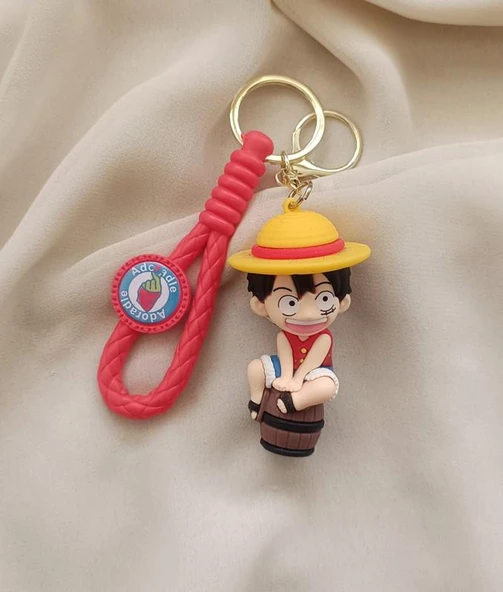 Silikon Anahtarlık One Piece Monkey D. Luffy Karakter Figür Çanta Süsü Oyuncak 18119 - Resim 4