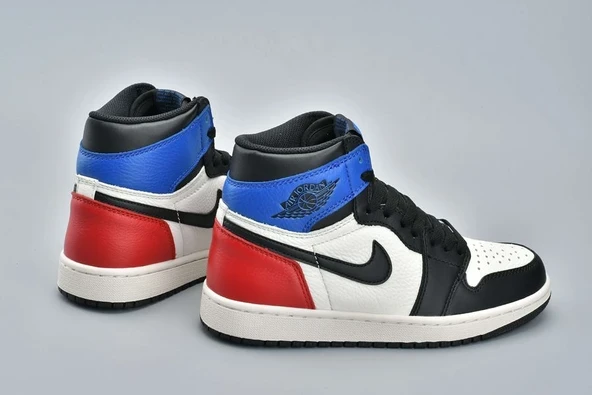 Air Jordan 1 Retro Black/Sail-University Blue-Varsity Red - Resim 2