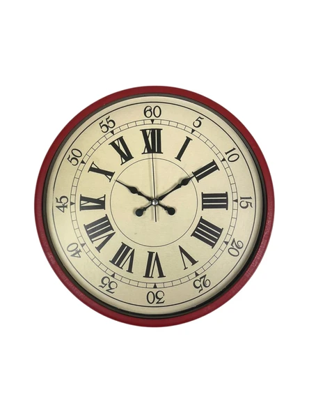 Zentime 36 Cm Kırmızı Dekoratif Duvar Saati - Resim 2