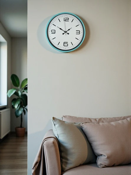 Zentime 36 Cm Turkuaz Dekoratif Duvar Saati ürün görseli 1