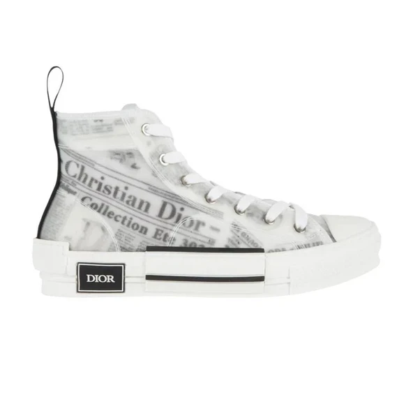 Dior 288689 B23 High Top Daniel Arsham Newspaper size 38 - Resim 2