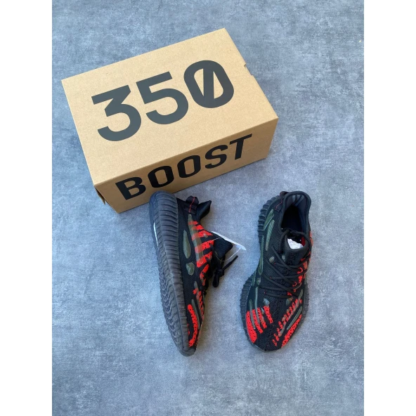 Adidas Yeezy Boost 350  SİYAH KIRMIZI ürün görseli 1