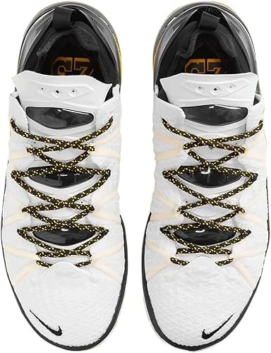 Nike Erkek Lebron XVIII Ev Beyaz/Amarillo-Siyah - Resim 2
