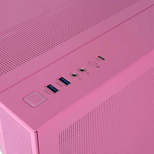 Thermaltake View 380 850W 80+ Gold ARGB USB 3.2 Bubble Pink ATX Mid Tower Kasa CA-3Z2-85MAWE-00 - Resim 5