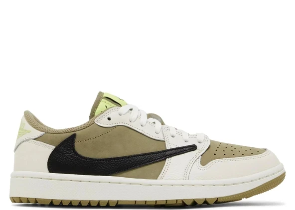 Nike Air Jordan 1 Retro Low Golf Travis Scott Neutral Olive ürün görseli 1